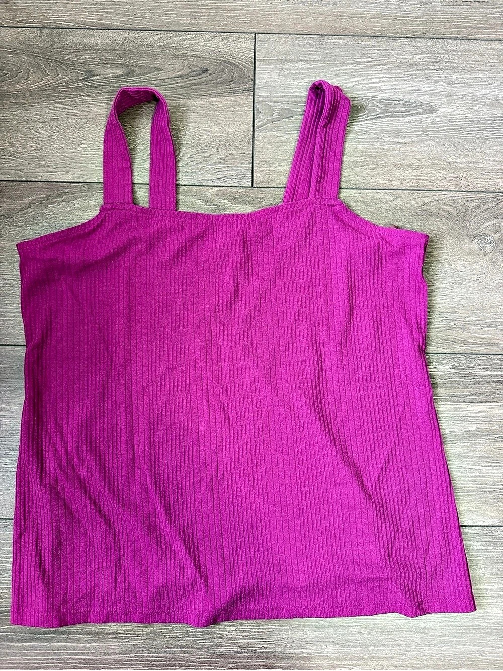 Lane Bryant Ribbed Tank Top in Pink Size 14/16 Like New